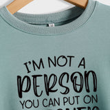 I'M NOT A PERSON YOU CAN Women's Round Neck Loose Long-sleeved Sweater