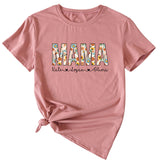 Letter Mama Kate Women's Casual Round Neck Short Sleeve T-shirt