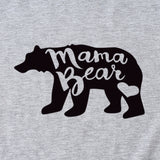 Women's Mama Bear Funny Pattern Short Sleeve Top