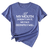 If my mouth can&#039;t say it, loose-fitting short-sleeved girl