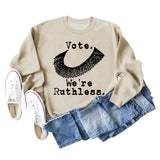 Wote We're Ruthless Women's Round Neck Long-sleeved Sweater