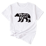 Women's Mama Bear Funny Pattern Short Sleeve Top