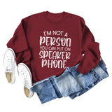 I'M NOT A PERSON YOU CAN Women's Round Neck Loose Long-sleeved Sweater