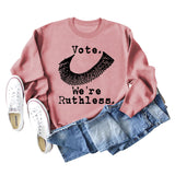 Wote We're Ruthless Women's Round Neck Long-sleeved Sweater