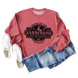 CHILDREN STAY FREE Round Neck Loose Long Sleeve Ladies Sweater
