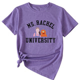 MS RACHEL University Fun Graphic Short-sleeved T-shirt
