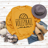 VOLLEYBALL MOM Loose Bottom Long-sleeved Round Neck Sweater for Women