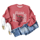 Baby, It's Cold Outside The Name Print Loose Long-sleeved Sweatshirt