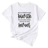 My Co-workers Letter Pattern Ladies Casual Shirt Short Sleeve T-shirt