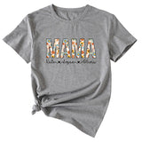 Letter Mama Kate Women's Casual Round Neck Short Sleeve T-shirt