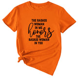 Fashion Women's T-Shirt The BADASS WOMAN Short Sleeve