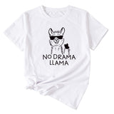 Womens Dress No Drama Llama Leisure Round Neck Short Sleeve T-shirt