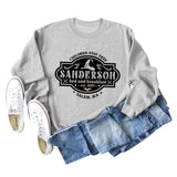 CHILDREN STAY FREE Round Neck Loose Long Sleeve Ladies Sweater