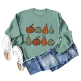 Round Neck Loose Women's Pumpkin Print Long-sleeved Sweater