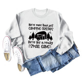We're More Than Letter Printing Loose Ladies Long Sleeve Sweater
