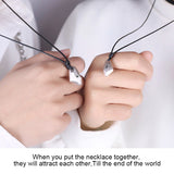 NEHZUS Couples Necklaces,Magnetic Wishing Stones Pendants Necklace for Couple,Jewelry Gift Diea