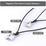 NEHZUS Couples Necklaces,Magnetic Wishing Stones Pendants Necklace for Couple,Jewelry Gift Diea