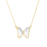 Creative Small Fresh Collarbone Chain Girl Crystal and Diamond Pendant Personalized Versatile Butterfly Necklace