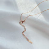 NEHZUS Multilayer Temperament Titanium Steel Necklace For Women Classic Love Bay Plaque Collarbone Chain Wholesale