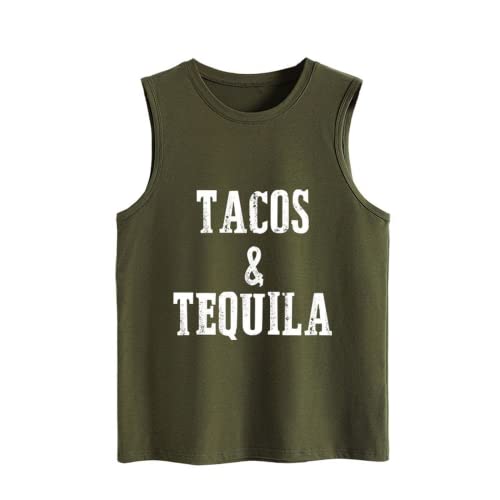 Tacos and Tequila Tank Tops Women Graphic Drinking Shirt