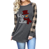Christmas Shirt for Women Baby It's Cold Outside Long Sleeve Blouse