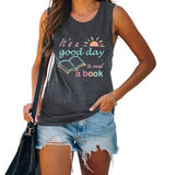 Women Book Lover Tank Tops It's A Good Day to Read A Book Funny Shirt