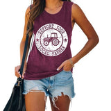 Women Support Your Local Farmer Tank Funny Farm Shirt