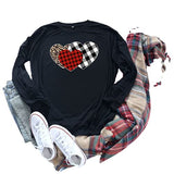 Valentine Shirt Valentine's Day Gift for Women Leopard Buffalo Plaid Valentine Heart Blouse