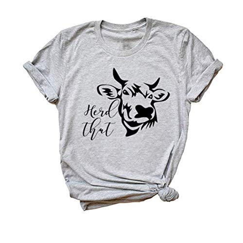 Women Herd That Cow T-Shirt Graphic Shirt for Women