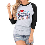 Teacher Christmas Shirt Women Santa's Favorite Teacher Funny Christmas Blouse
