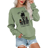 OMG I'm Like Literally Dead Long Sleeve Sweatshirt Skeleton Shirt for Women