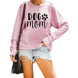 Women Dog Mom Sweatshirts Long Sleeve Shirt Blouse