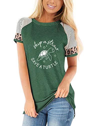 Women Skip A Straw Save A Turtle T-Shirt Tunic Shirt