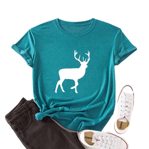Women Deer Christmas Shirt Christmas Reindeer T-Shirt