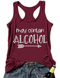 Women May Contain Alcohol Tank Top Drinking Shirt