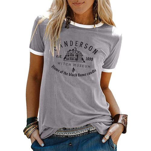 Sanderson Witch Museum Shirt for Women Black Flame Candle T-Shirt