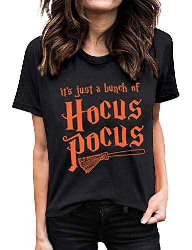 Women It's Just a Bunch of Hocus Pocus Halloween T-Shirt