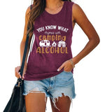 Women You Know What Rhymes with Camping Alcohol Tank Shirt for Women Drinking Shirt for Women