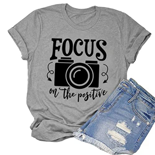 Focus On The Positive T-Shirt for Women Positive Graphic Shirt