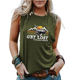 Women Get Lost in The Great Outdoors T-Shirt Camping Graphic Shirt
