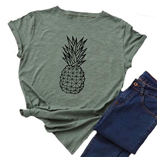 Women Pineapple T-Shirt Summer Vibes Shirt