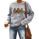 Merry Christmas Sweatshirt for Women Long Sleeve Christmas Tree Sweater