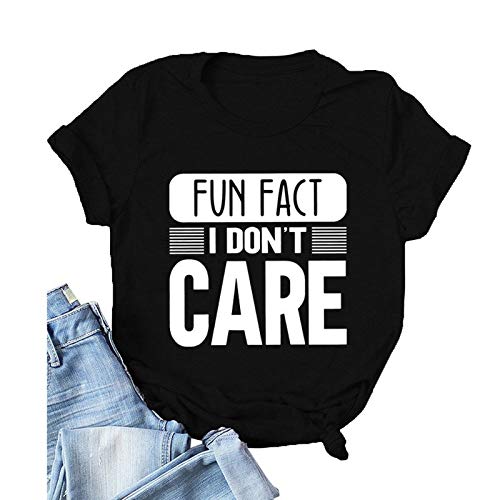 Women Fun Fact I Don't Care T-Shirt Women Graphic Shirt