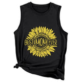 Best Mom Ever in Sunflower Tank Women Shirt