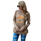 Happy Camper Camping Hiking Travel Shirt for Women Long Sleeve Camp Life Blouse