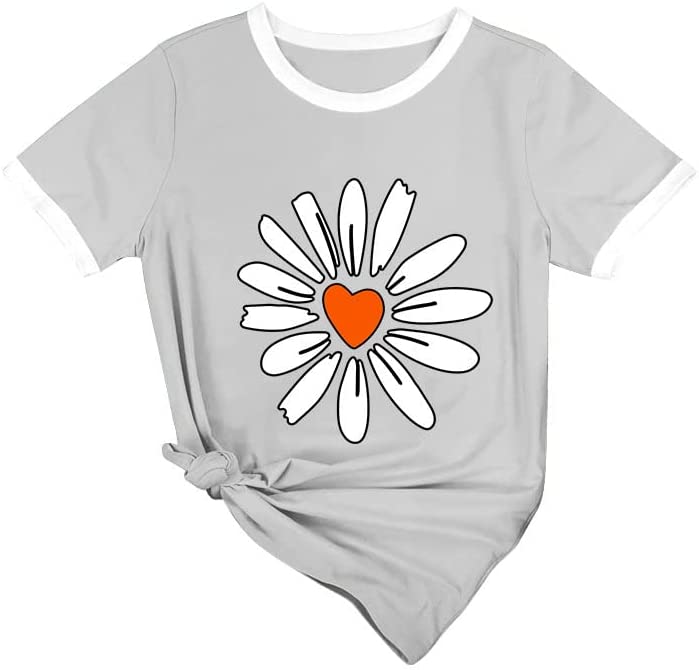 Women Daisy Love Floral Wildflower T-Shirt