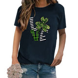 St Patrick Love Tee Women Shamrock Graphic Gift Shirt