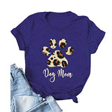 Women Dog Mom T-Shirt Paw Print Shirt Dog Lover Gift