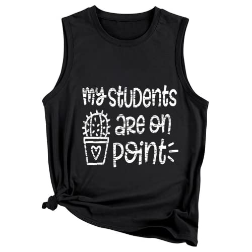 Funny Teacher Tank Women My Students are on Point Graphic Tees