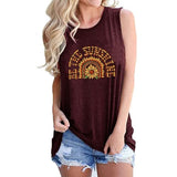Women Be The Sunshine Tank Top Sunflower Shirt